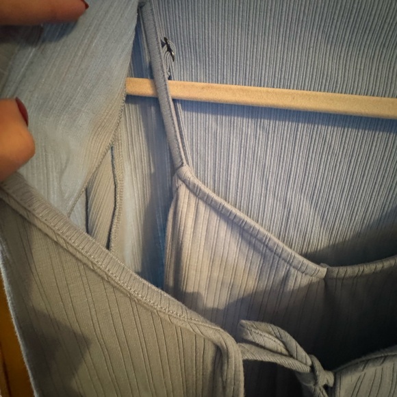 Light Blue Ribbed Two-Piece Set - Picture 3 of 5